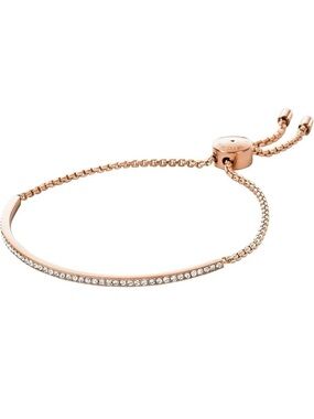 Michael Kors Rose Gold Crystal Slider Bracelet
